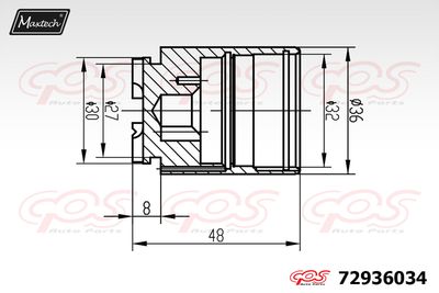 72936034 MAXTECH Поршень, корпус скобы тормоза