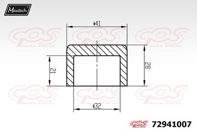 72941007 MAXTECH Поршень, корпус скобы тормоза