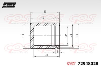 72948028 MAXTECH Поршень, корпус скобы тормоза