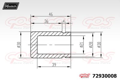 72930008 MAXTECH Поршень, корпус скобы тормоза