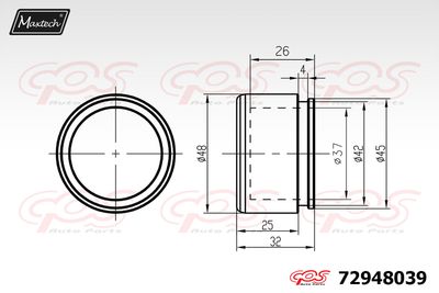 72948039 MAXTECH Поршень, корпус скобы тормоза