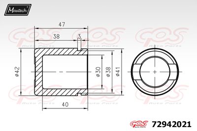 72942021 MAXTECH Поршень, корпус скобы тормоза