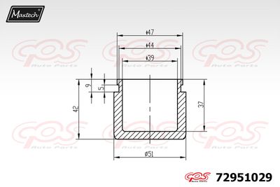 72951029 MAXTECH Поршень, корпус скобы тормоза