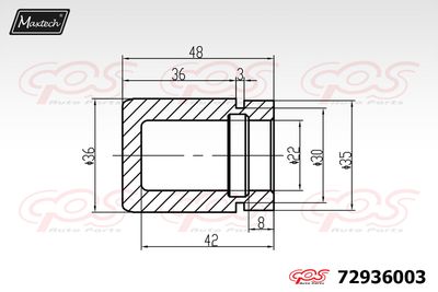 72936003 MAXTECH Поршень, корпус скобы тормоза