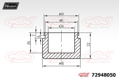 72948050 MAXTECH Поршень, корпус скобы тормоза