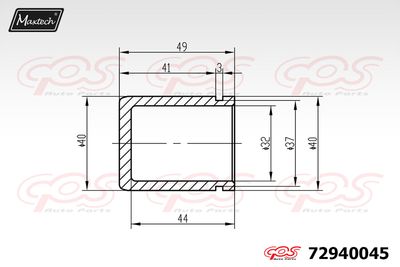 72940045 MAXTECH Поршень, корпус скобы тормоза