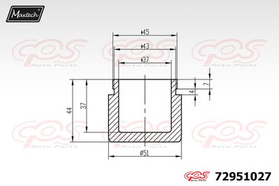 72951027 MAXTECH Поршень, корпус скобы тормоза