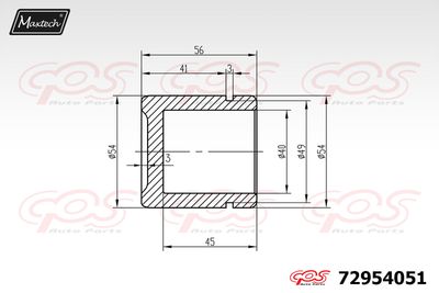 72954051 MAXTECH Поршень, корпус скобы тормоза