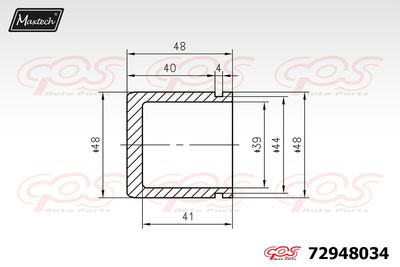 72948034 MAXTECH Поршень, корпус скобы тормоза