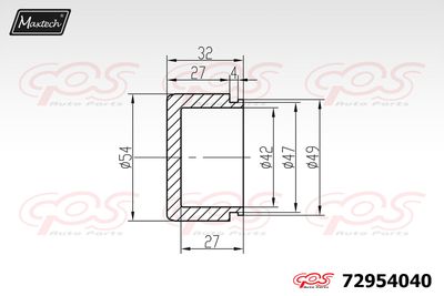 72954040 MAXTECH Поршень, корпус скобы тормоза