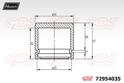 72954035 MAXTECH Поршень, корпус скобы тормоза