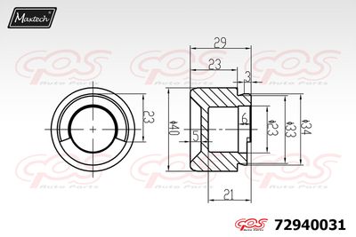 72940031 MAXTECH Поршень, корпус скобы тормоза