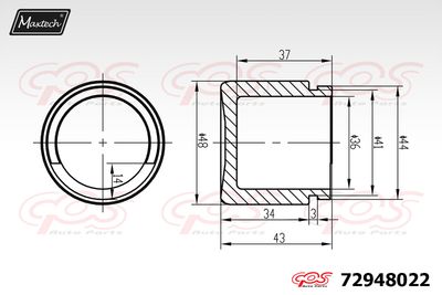 72948022 MAXTECH Поршень, корпус скобы тормоза