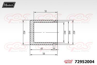 72952004 MAXTECH Поршень, корпус скобы тормоза