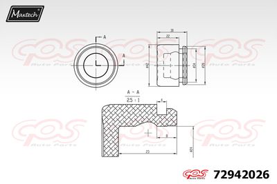 72942026 MAXTECH Поршень, корпус скобы тормоза