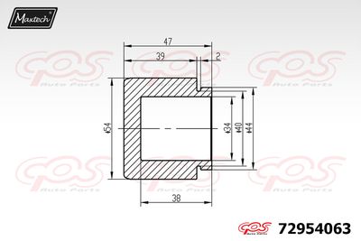 72954063 MAXTECH Поршень, корпус скобы тормоза