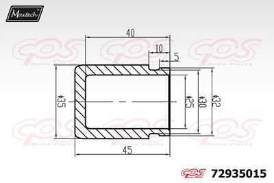 72935015 MAXTECH Поршень, корпус скобы тормоза