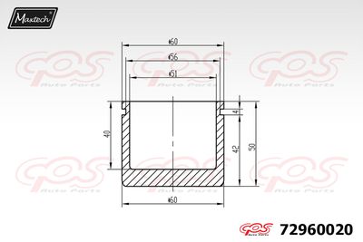 72960020 MAXTECH Поршень, корпус скобы тормоза