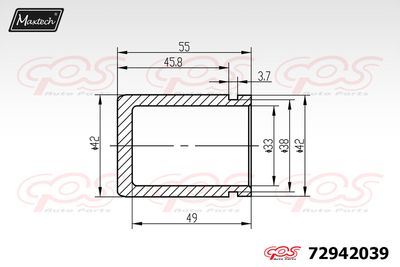 72942039 MAXTECH Поршень, корпус скобы тормоза