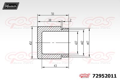 72952011 MAXTECH Поршень, корпус скобы тормоза