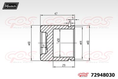 72948030 MAXTECH Поршень, корпус скобы тормоза