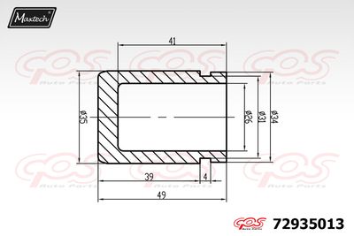 72935013 MAXTECH Поршень, корпус скобы тормоза