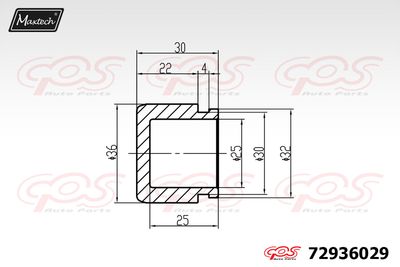 72936029 MAXTECH Поршень, корпус скобы тормоза