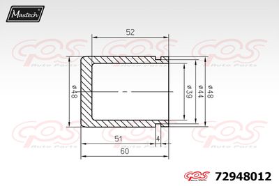 72948012 MAXTECH Поршень, корпус скобы тормоза