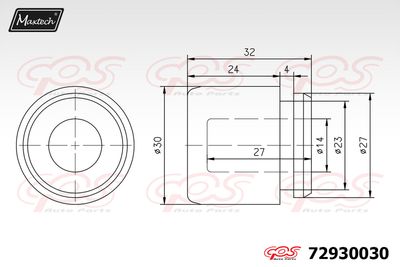 72930030 MAXTECH Поршень, корпус скобы тормоза