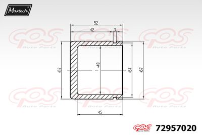 72957020 MAXTECH Поршень, корпус скобы тормоза