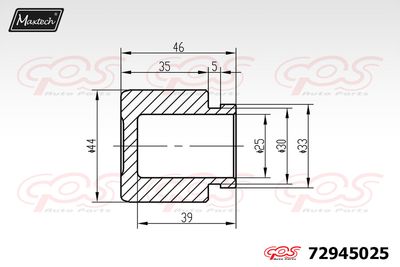 72945025 MAXTECH Поршень, корпус скобы тормоза