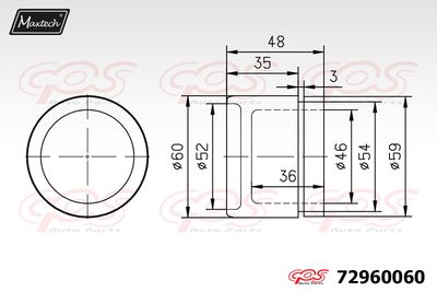 72960060 MAXTECH Поршень, корпус скобы тормоза