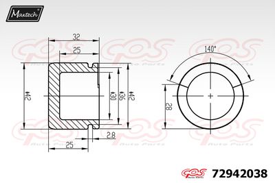 72942038 MAXTECH Поршень, корпус скобы тормоза