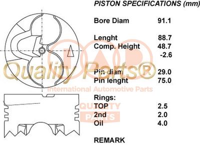 10112020 IAP QUALITY PARTS Поршень