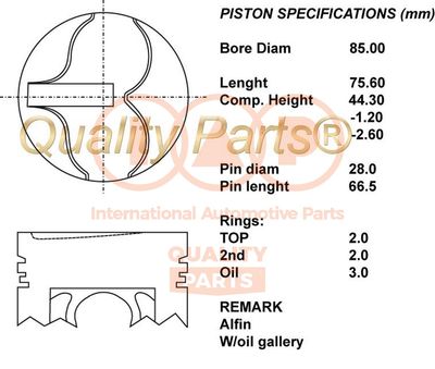 10013087 IAP QUALITY PARTS Поршень