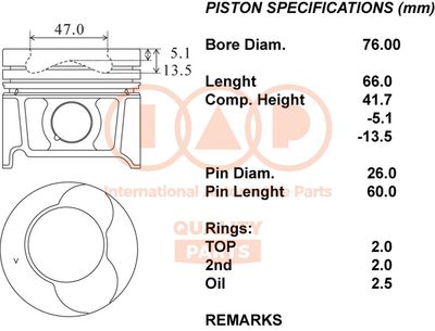 10029050 IAP QUALITY PARTS Поршень