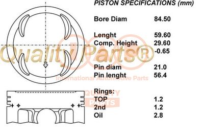 10106061 IAP QUALITY PARTS Поршень