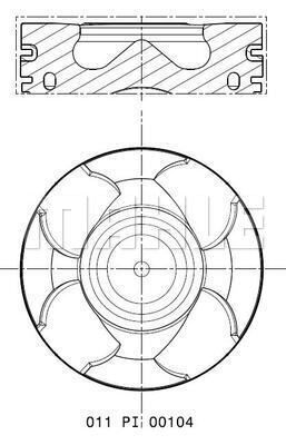 011PI00104000 MAHLE Поршень