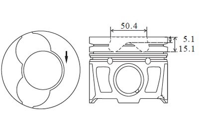 PK25000 FAI AutoParts Поршень