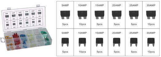 Предохранители флажковые, 80пр. (5А, 10А, 15А, 20А, 25А, 30А) (F789) Forsage F-789