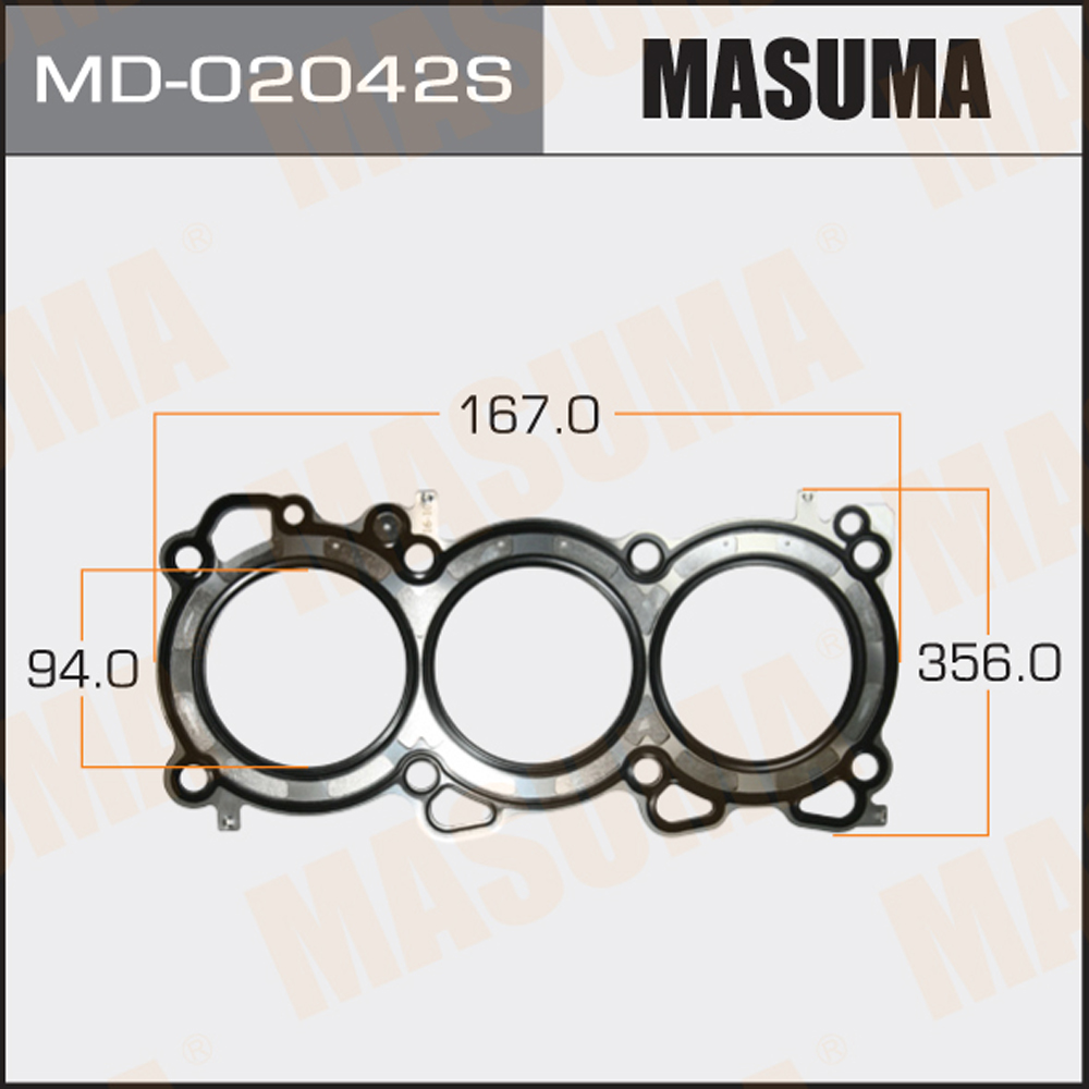 Прокладка Голов.блока Masuma md-02042s vq30de Masuma                MD02042S