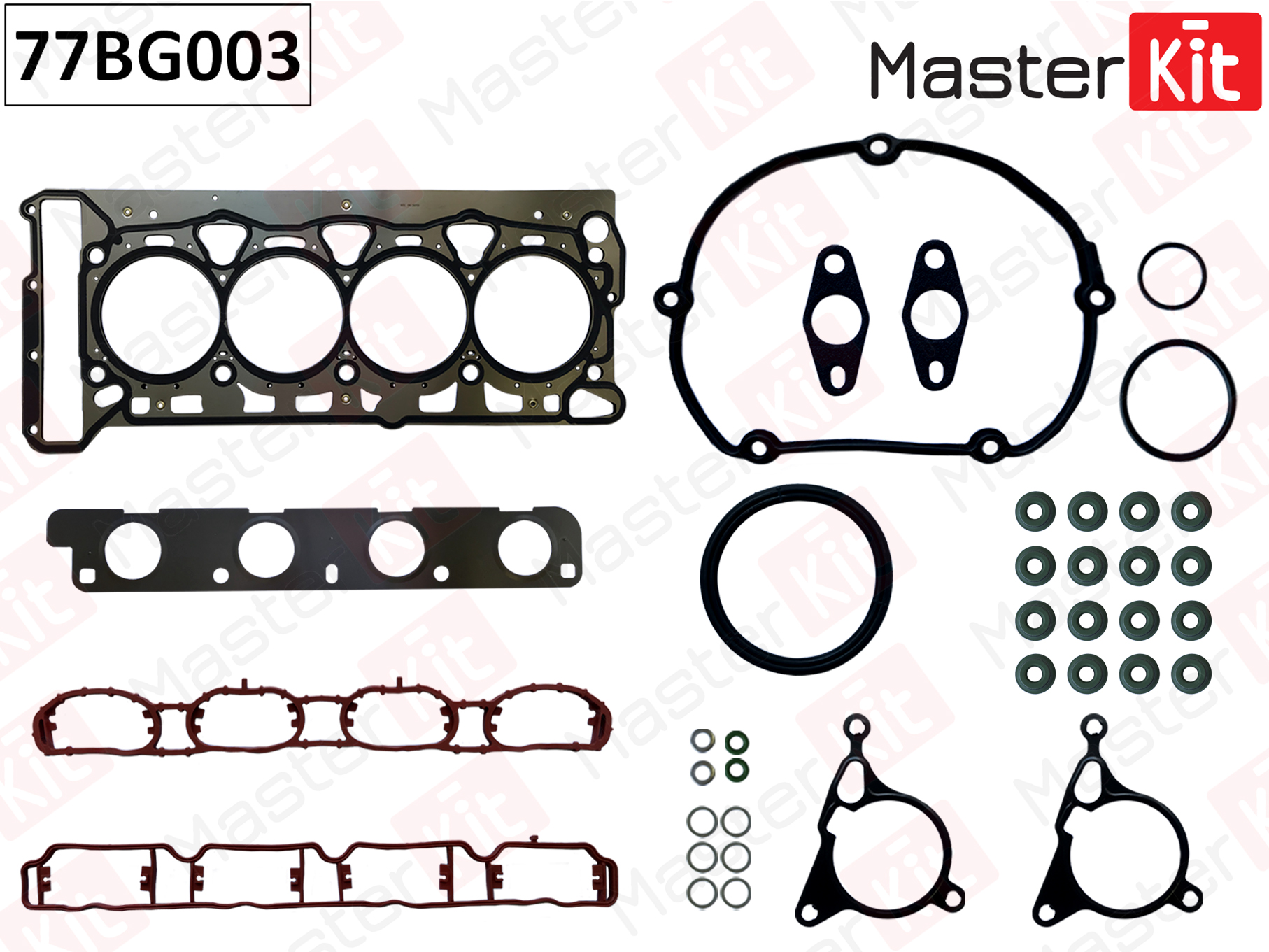 Верхний комплект прокладок ГБЦ Master KiT                77BG003