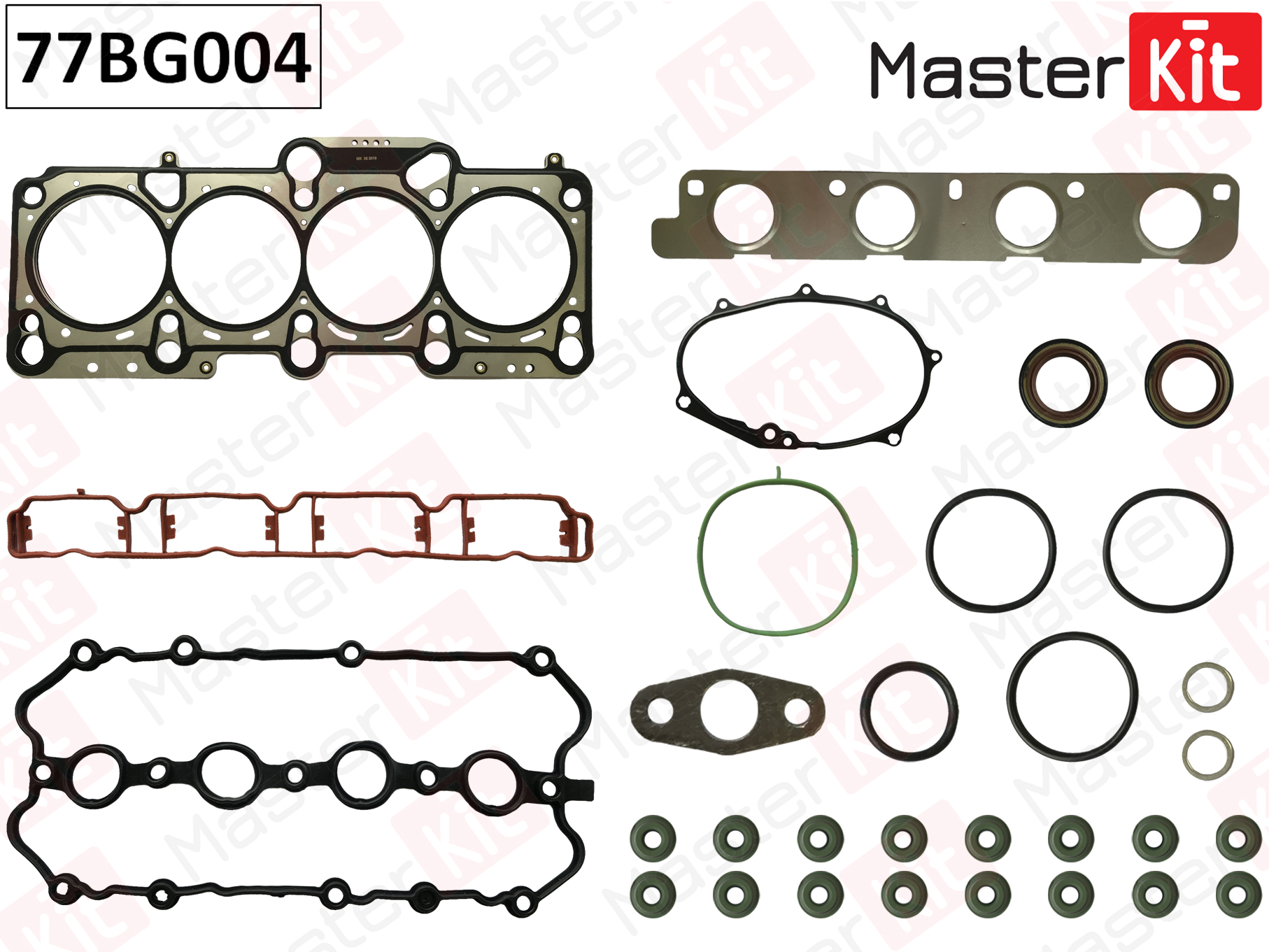 Верхний комплект прокладок ГБЦ Master KiT                77BG004