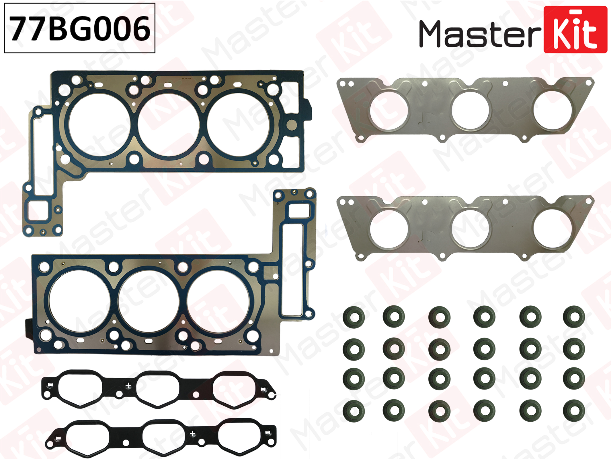 Верхний комплект прокладок ГБЦ Master KiT                77BG006