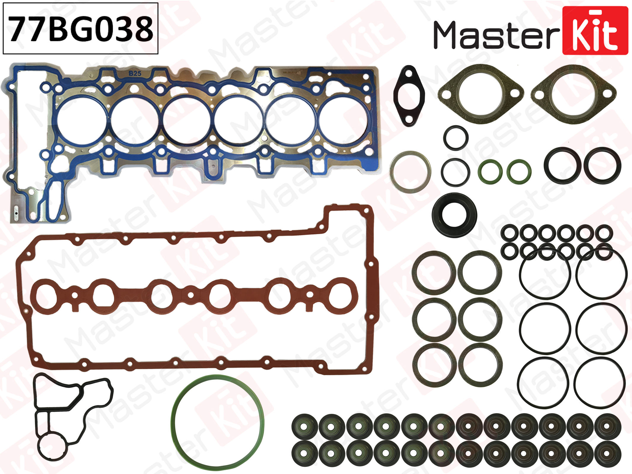 Верхний комплект прокладок с прокладкой ГБЦ Master KiT                77BG038