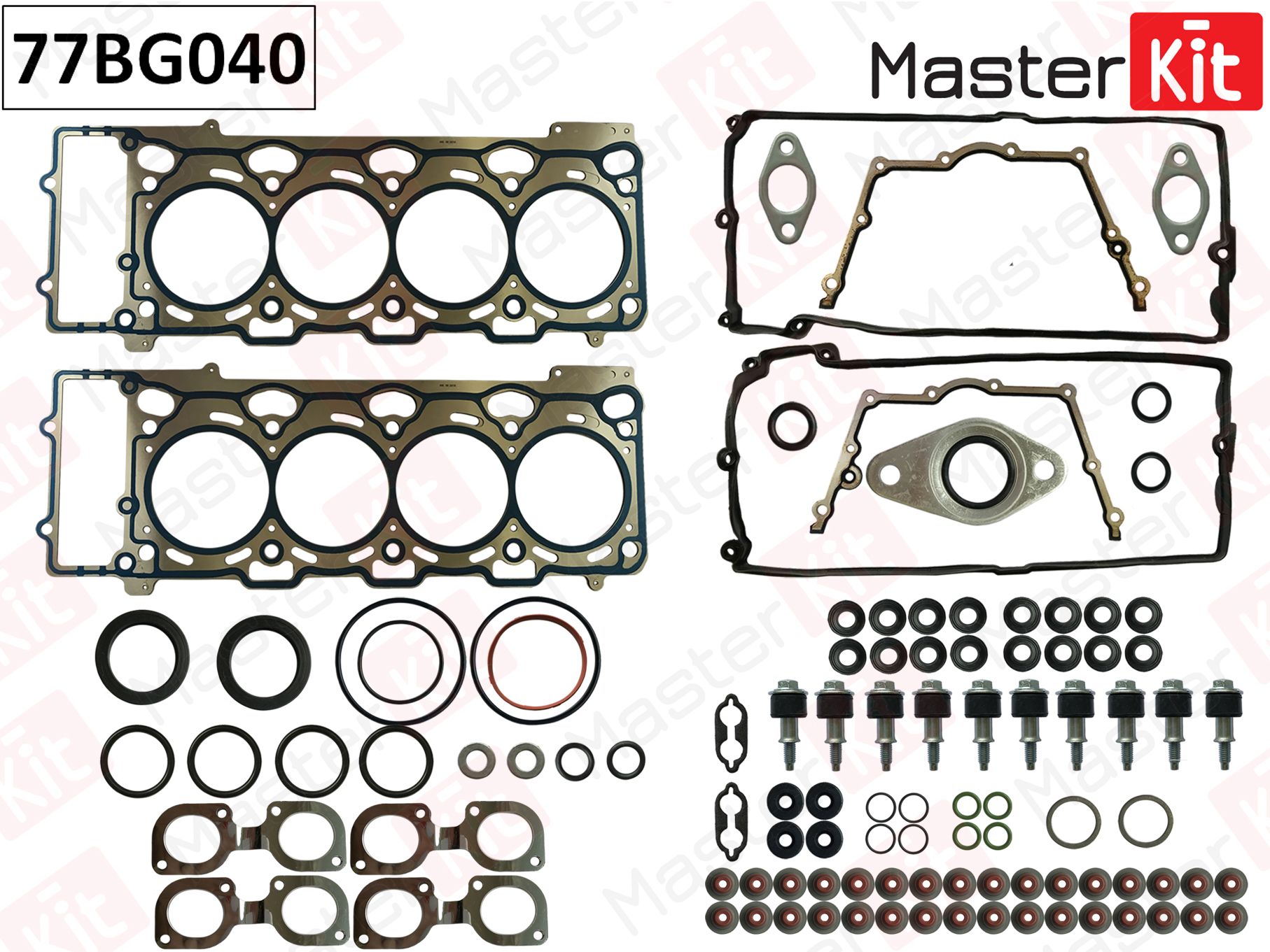 Верхний комплект прокладок с прокладкой ГБЦ | правлев | Master KiT                77BG040