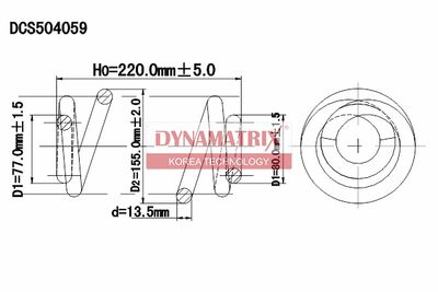 DCS504059 DYNAMATRIX Пружина ходовой части