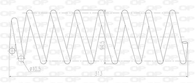 CSR901600 OPEN PARTS Пружина ходовой части