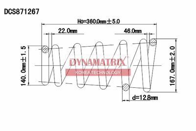 DCS871267 DYNAMATRIX Пружина ходовой части