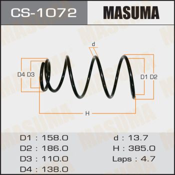 CS1072 MASUMA Пружина ходовой части